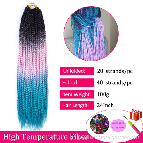 Senegalese Twist Hair Synthetic Hair Extension Crochet Braids 29 Colors Braid Twsits For Black Women Braiding Hair Extensions
